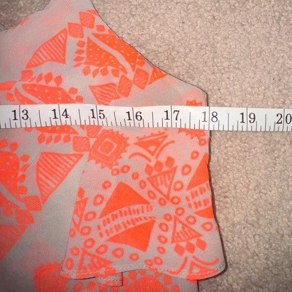 Charlotte Russe Orange Patterned Midi Dress sz Med - Picture 5 of 6